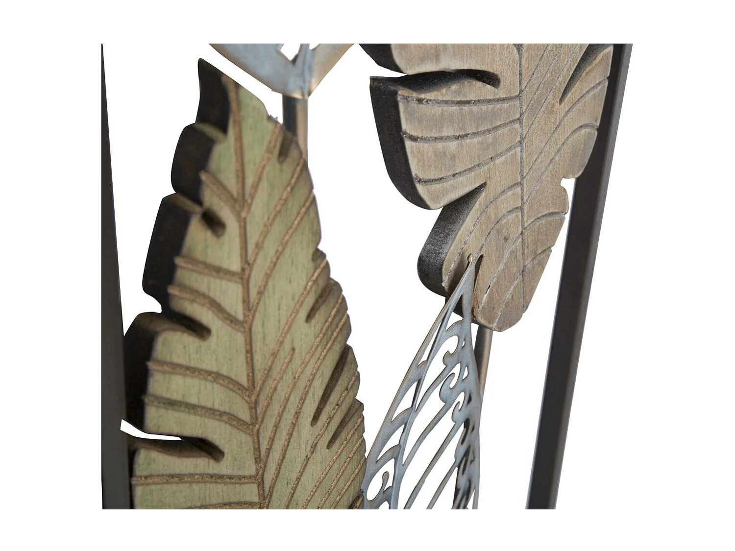 Metalowa Dekoracja 3D Liść 52, Złoto, 30,5x2,5x99,5 cm, Seven Design