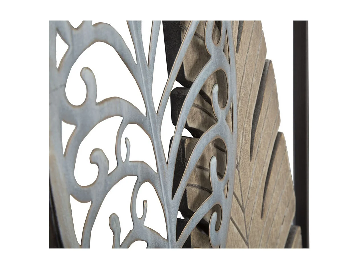 Metalowa Dekoracja 3D Liść 52, Złoto, 30,5x2,5x99,5 cm, Seven Design