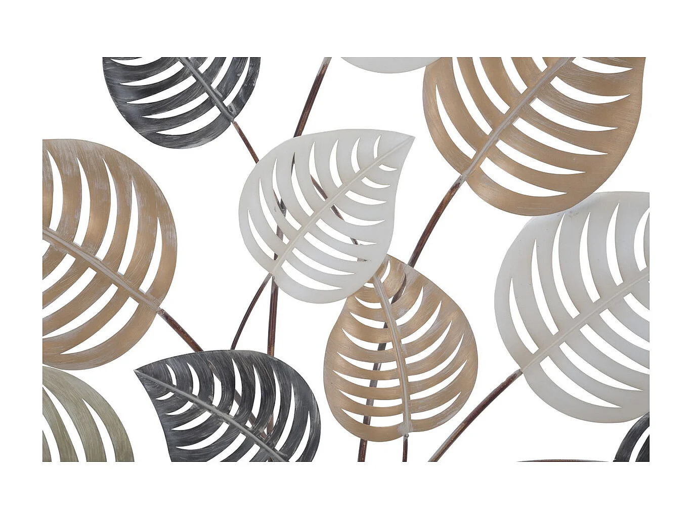 Décoration 3D en Métal Feuille 17, Multicouleur, 81x5x100 cm, Seven Design