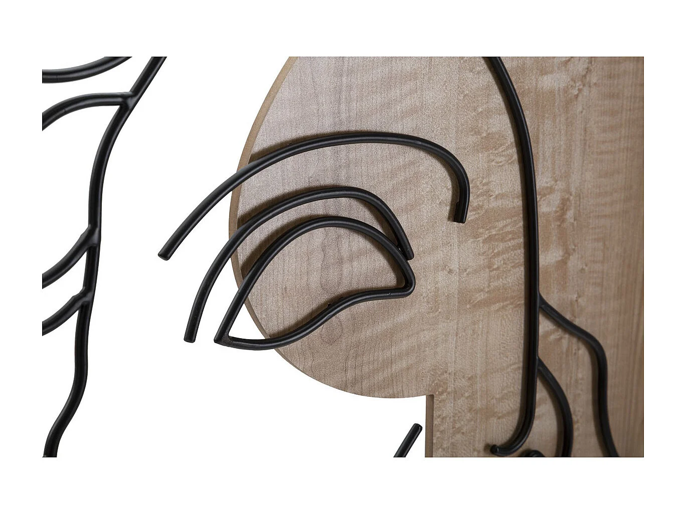 Decoración de Metal y Madera Cara 7, Multicolor, 50x2x80 cm, Seven Design