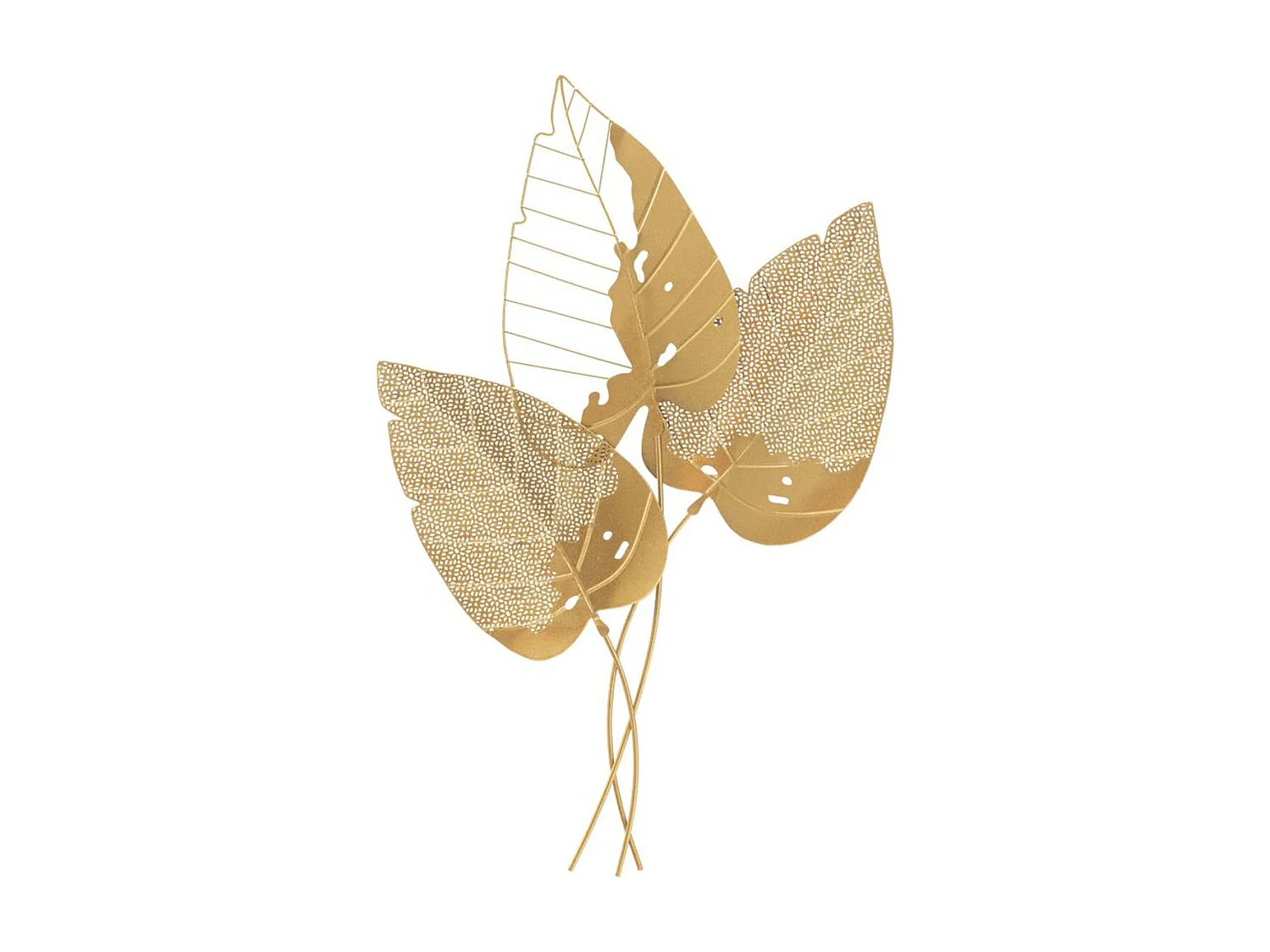 Decorazione in Metallo 3D Foglia 49, Multicolore, 53x4x84,5 cm, Seven Design