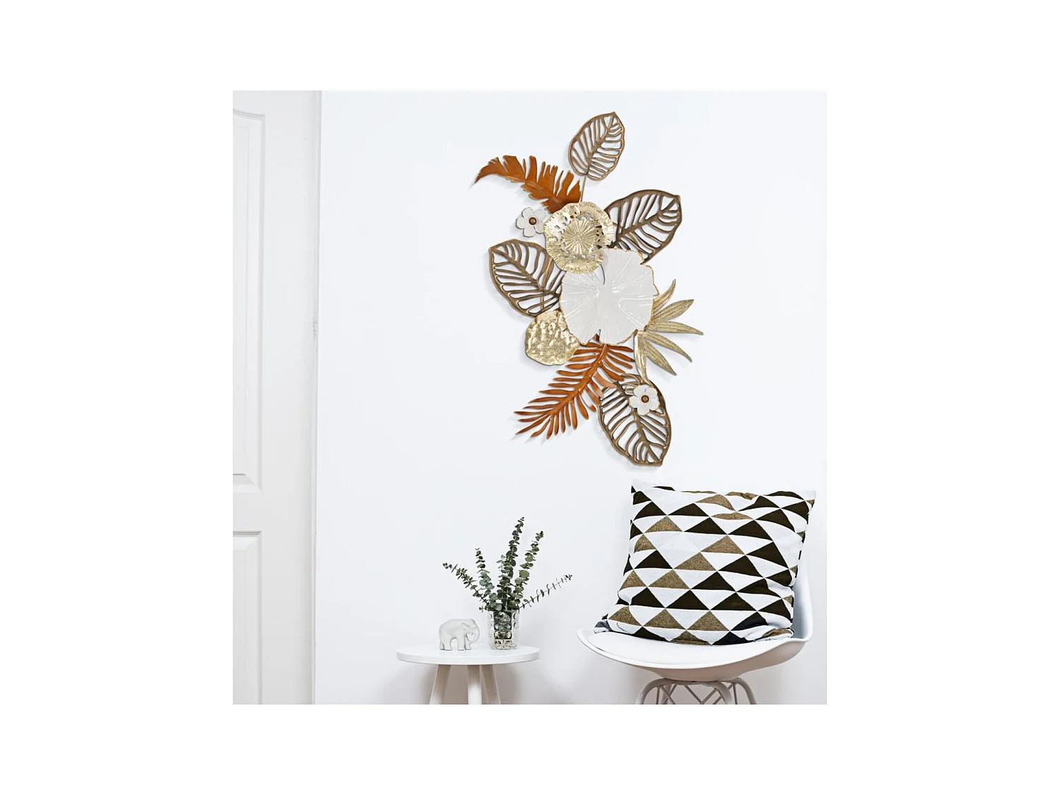 Metalowa Dekoracja 3D Kwiaty 28, Wielokolorowy, 50,8x7x87 cm, Epikasa