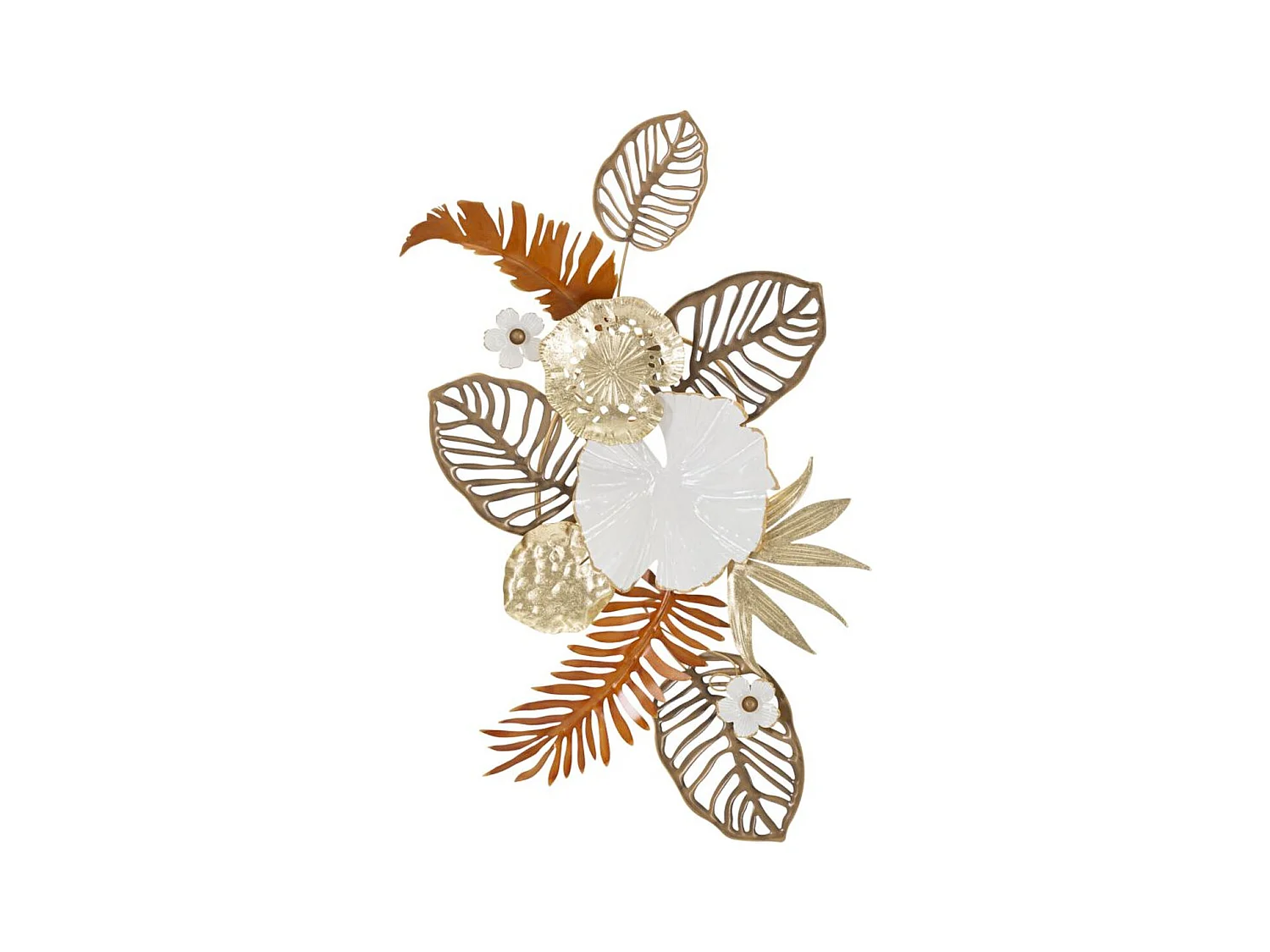Décoration 3D en Métal Fleurs 28, Multicouleur, 50,8x7x87 cm, Epikasa