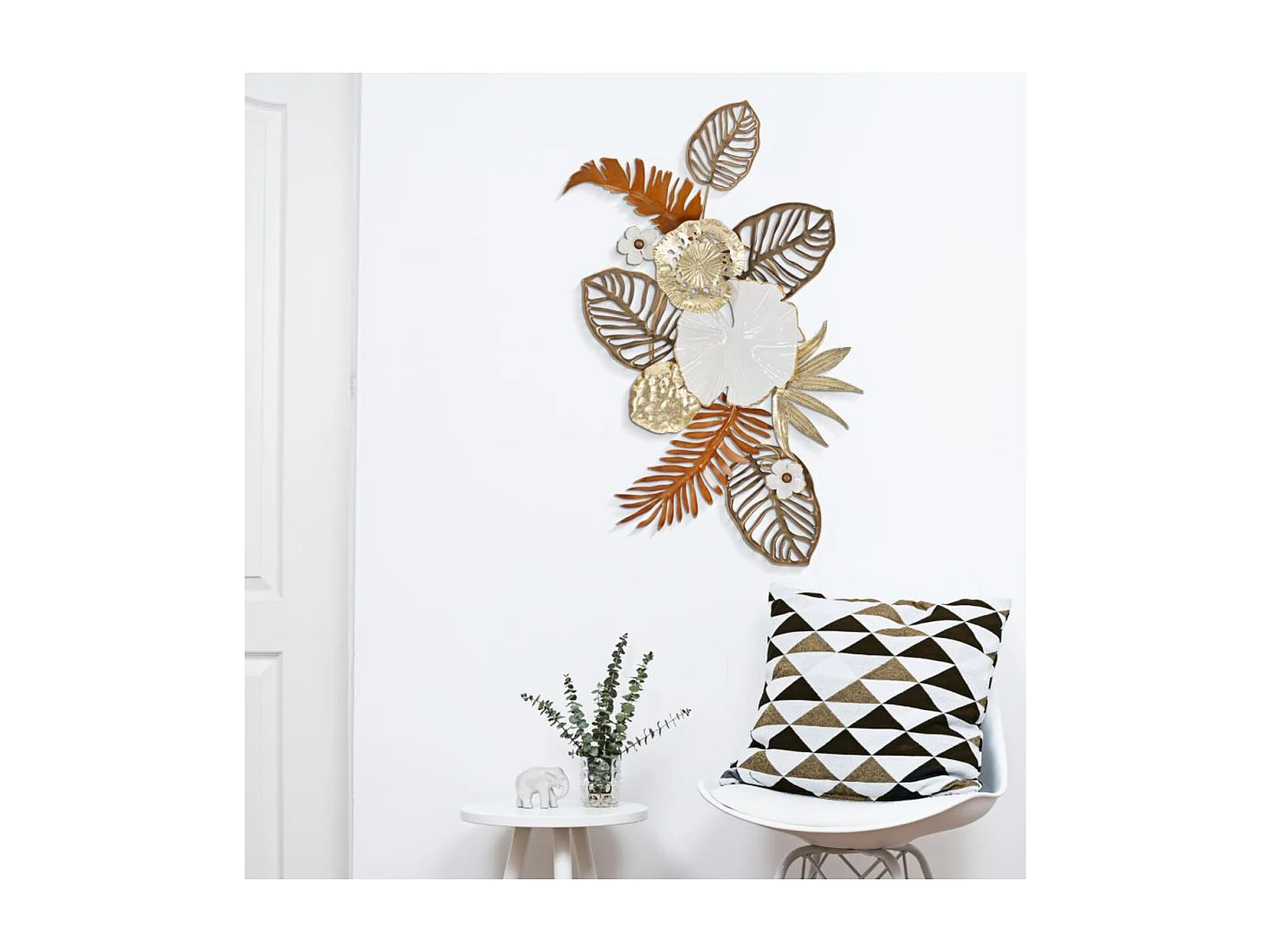 3D Metalen Decoratie Bloemen 28, Veelkleurig, 50,8x7x87 cm, Seven Design