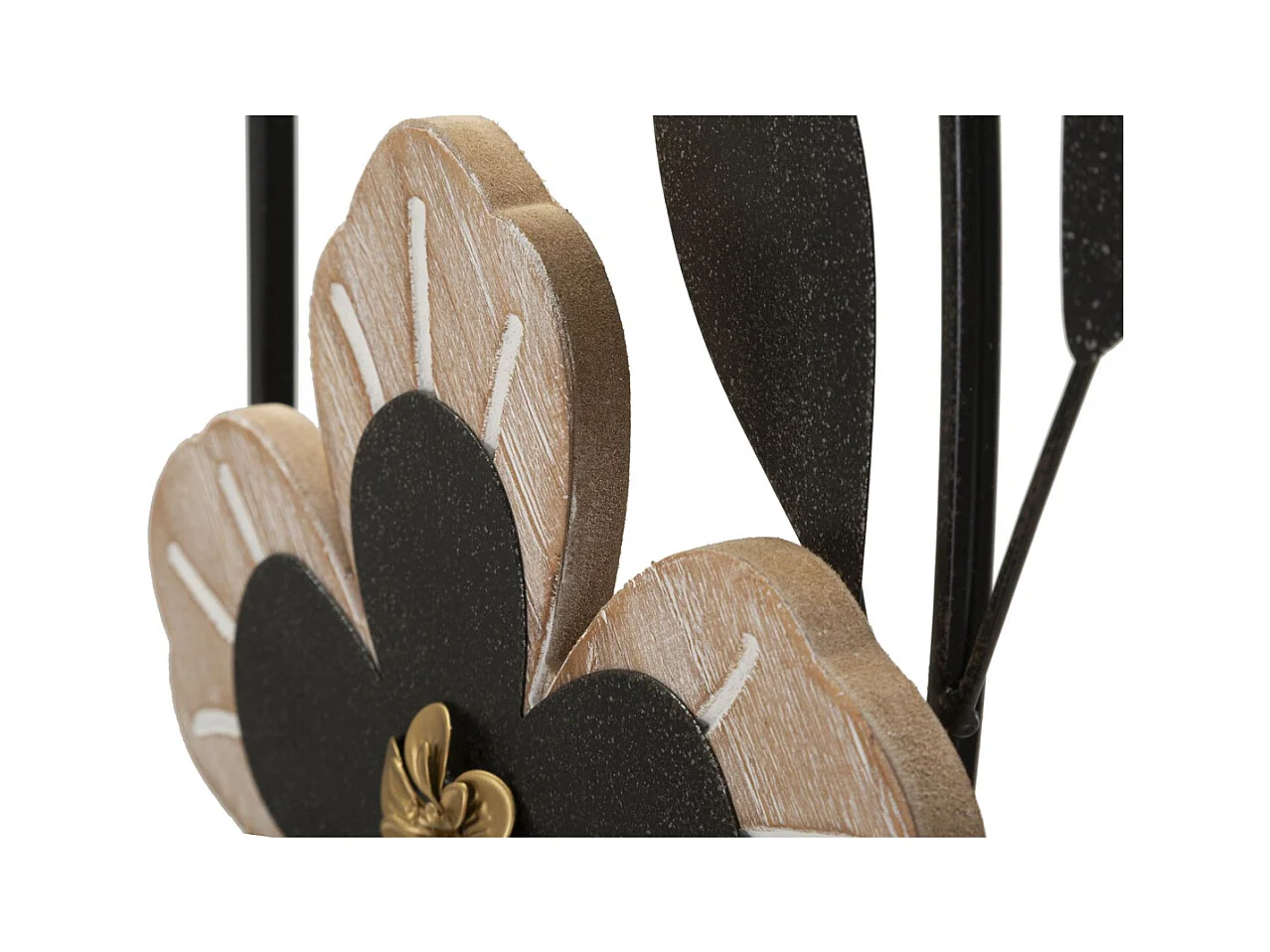 Metalowa Dekoracja 3D Kwiaty 50, Czarny, 27x2,5x70 cm, Epikasa