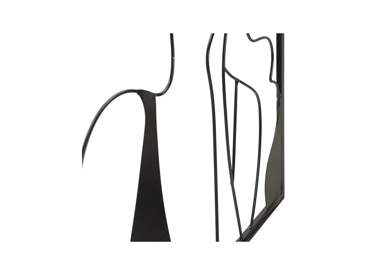 Decorazione in Metallo Viso 3, Nero, 60x1x80 cm, Epikasa