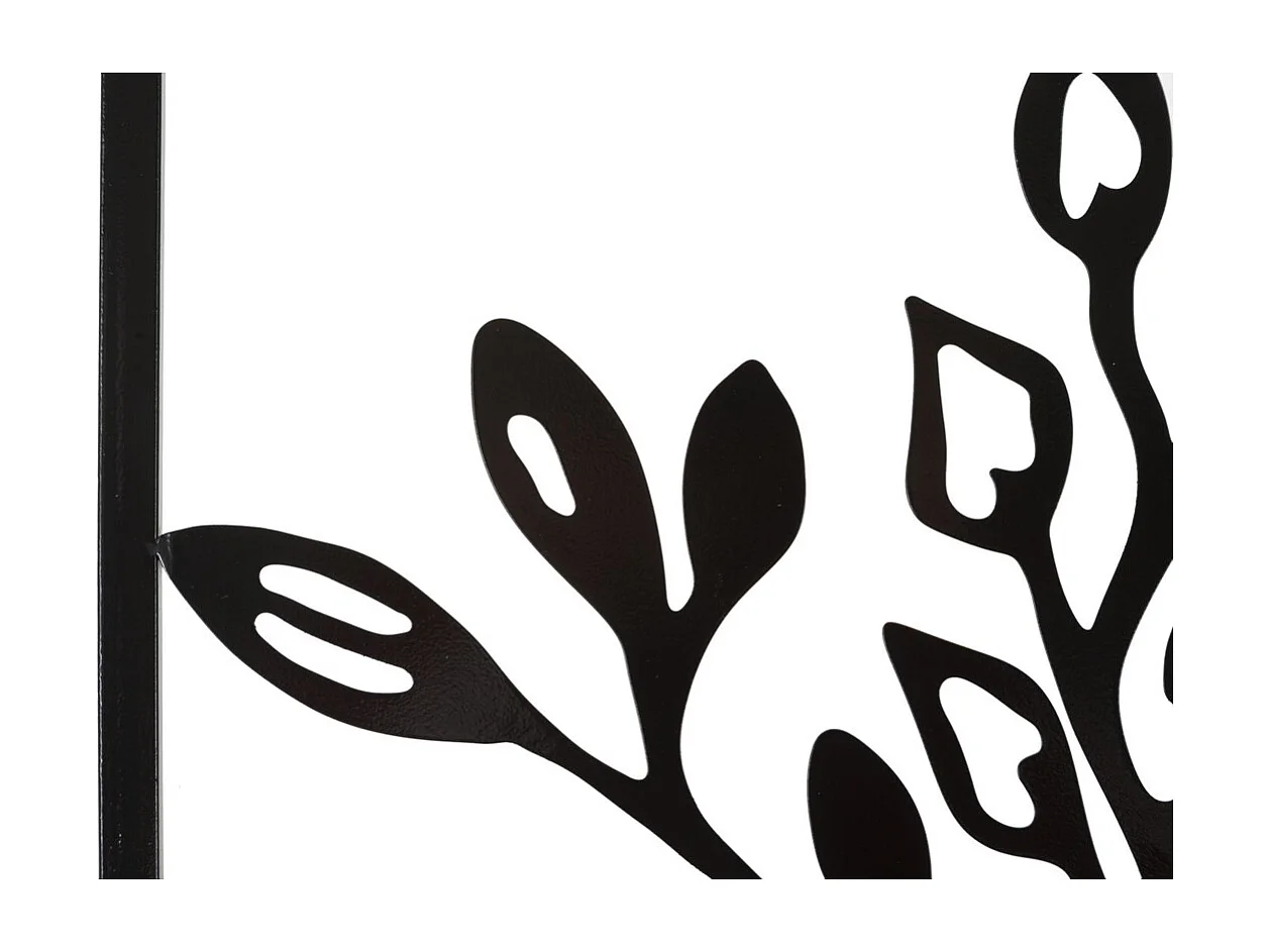 Decoração em Metal Rosto 3, Preto, 60x1x80 cm, Seven Design