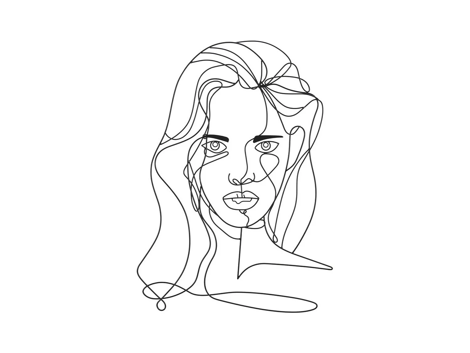 Dekoracja Metalowa Twarz 4, Czarny, 57,5x1,3x80 cm, Epikasa