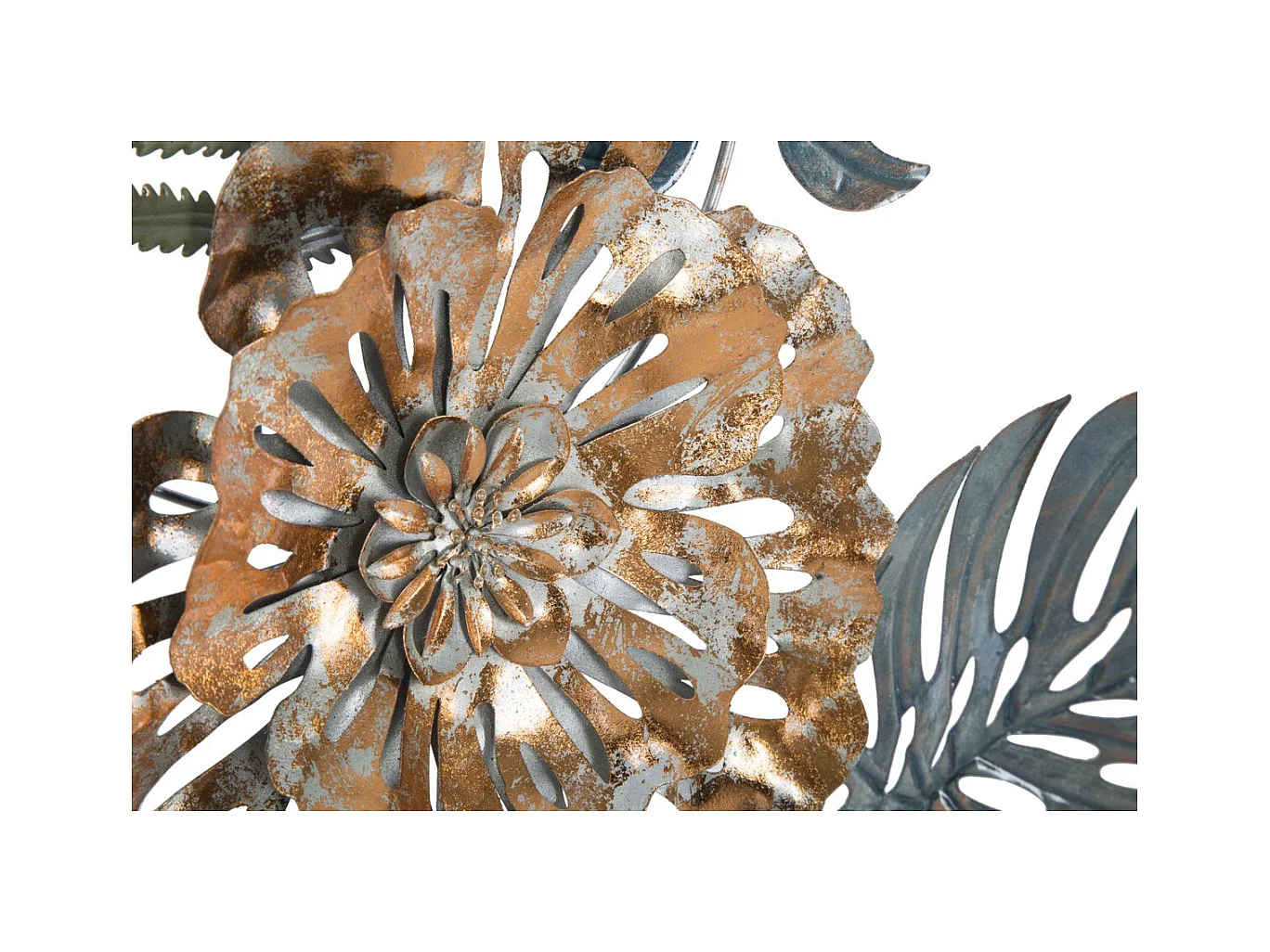 Metalowa Dekoracja 3D Liść 19, Wielokolorowy, 66x4x98 cm, Epikasa