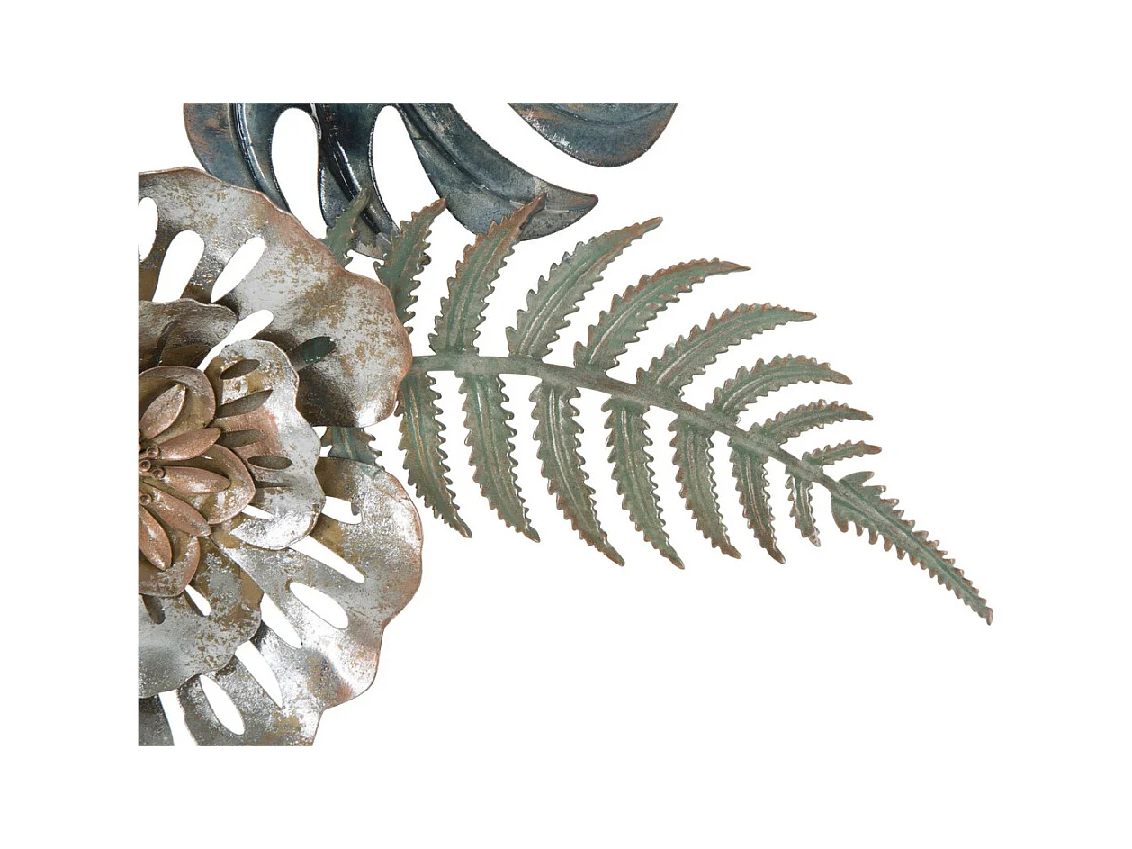 Metalowa Dekoracja 3D Liść 19, Wielokolorowy, 66x4x98 cm, Epikasa