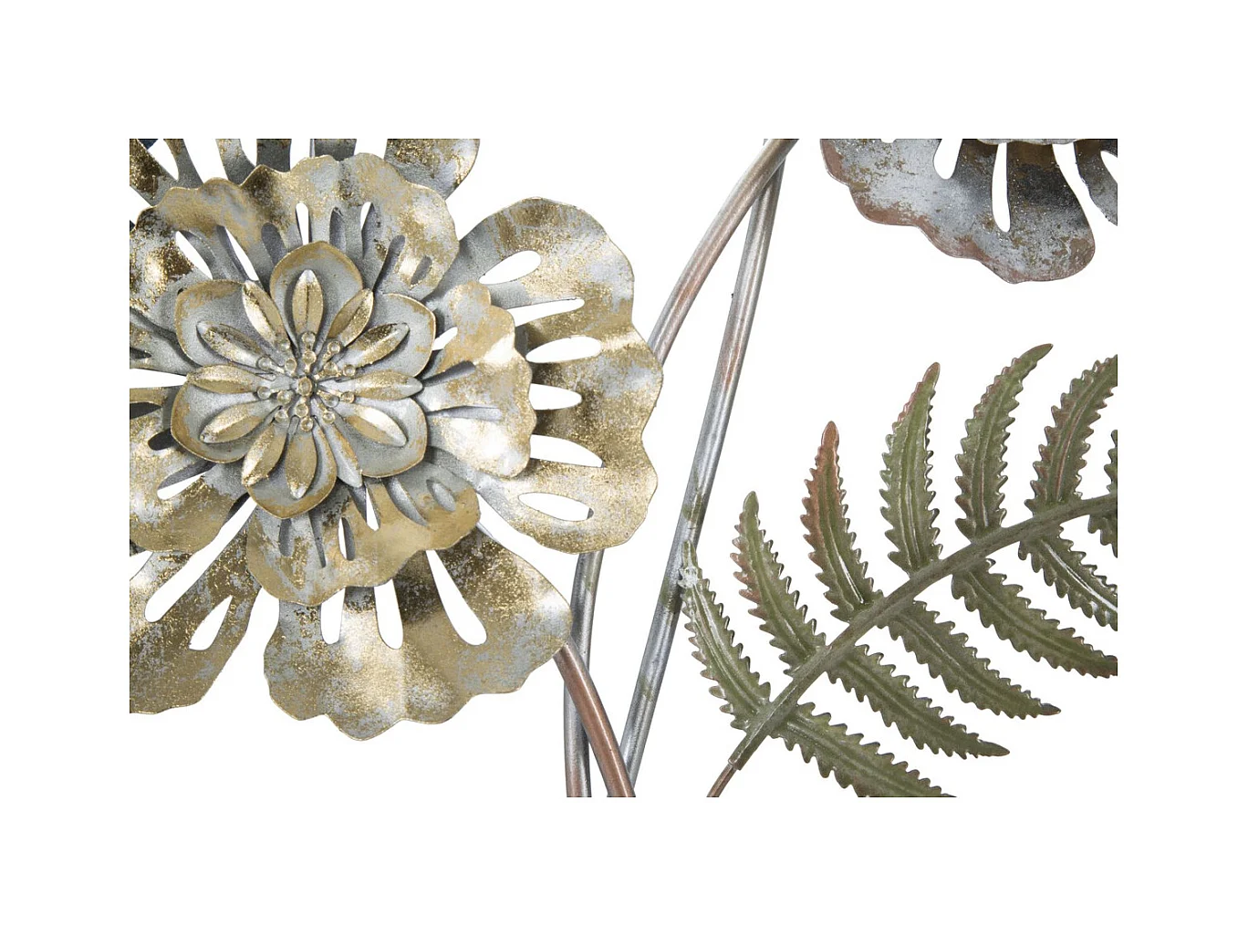 Metalowa Dekoracja 3D Liść 19, Wielokolorowy, 66x4x98 cm, Epikasa