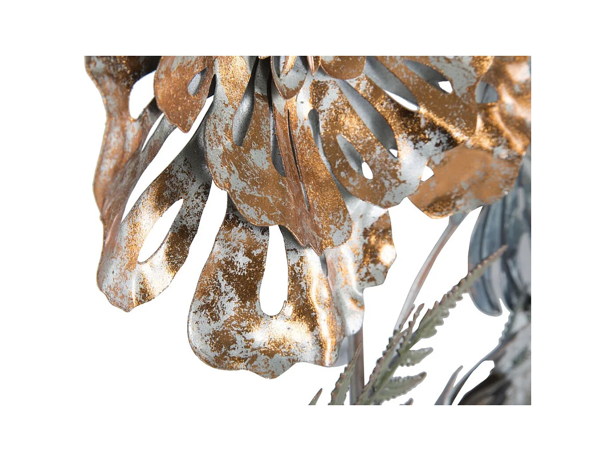 Metalowa Dekoracja 3D Liść 19, Wielokolorowy, 66x4x98 cm, Epikasa