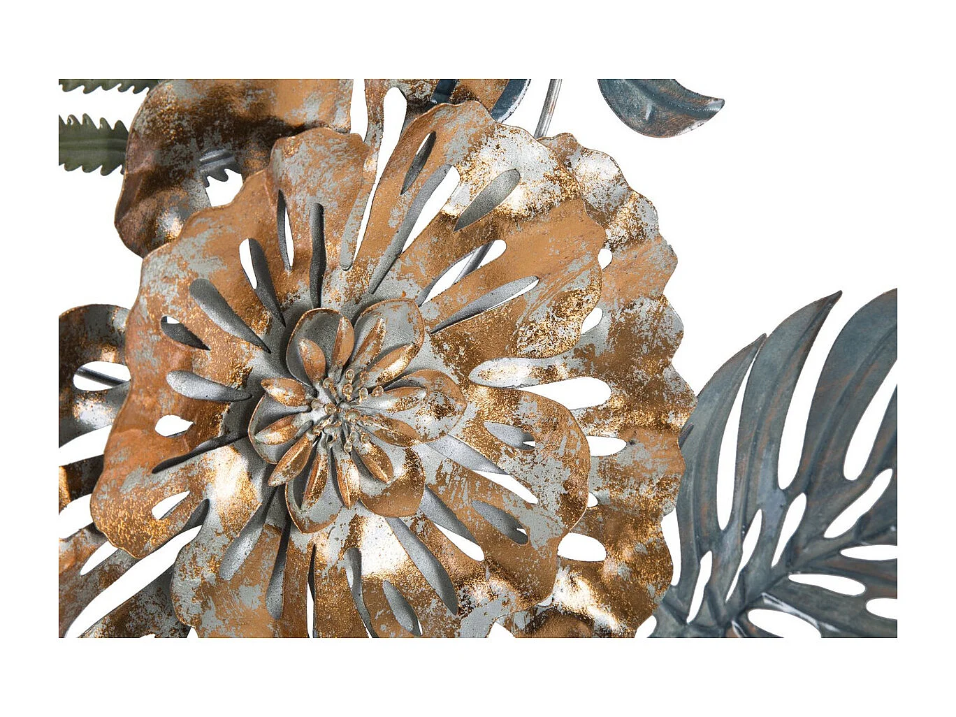 Décoration 3D en Métal Feuille 19, Multicouleur, 66x4x98 cm, Seven Design