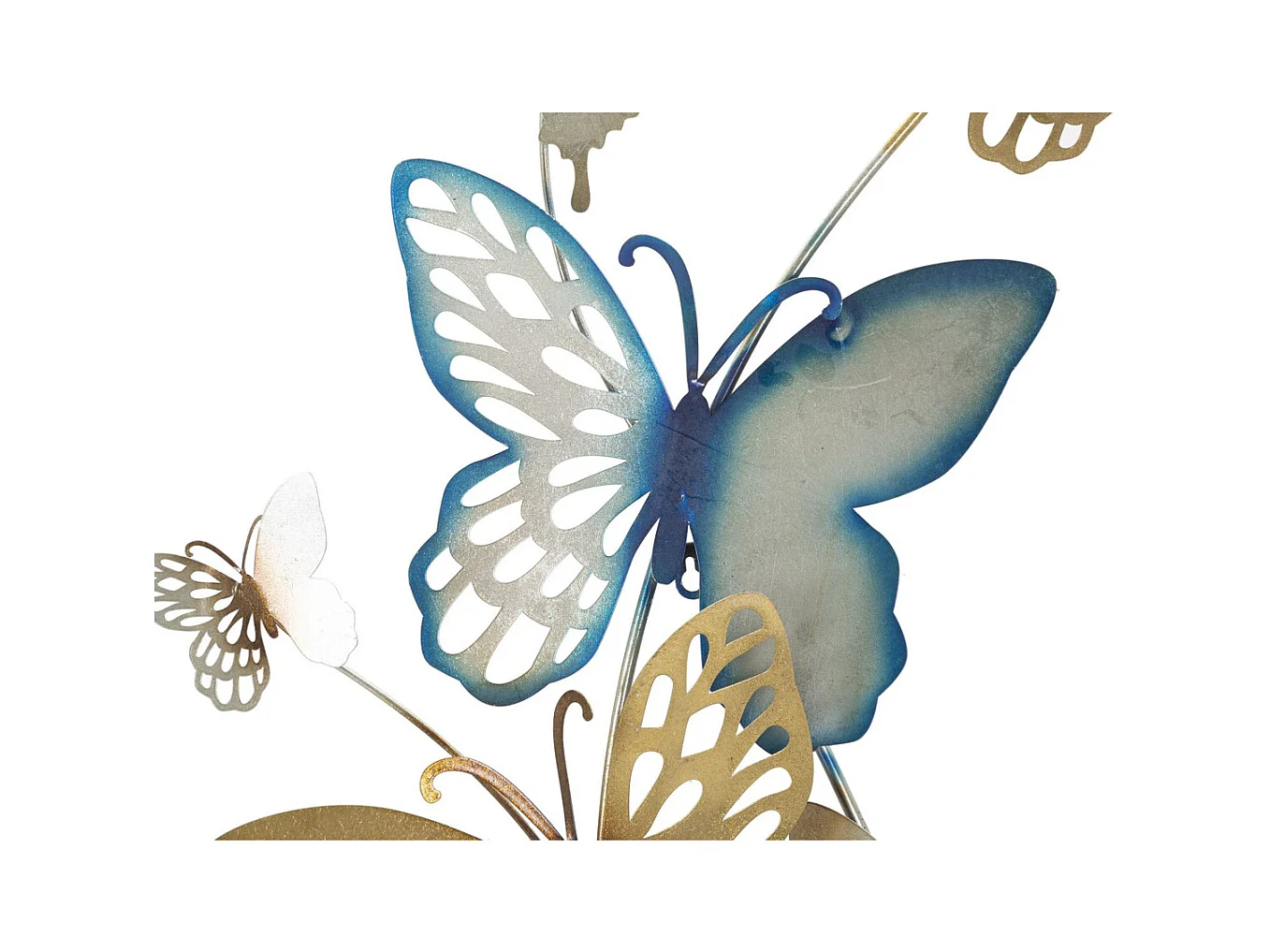 3D Metalen Decoratie Vlinder 12, Veelkleurig, 59,5x4x115 cm, Epikasa