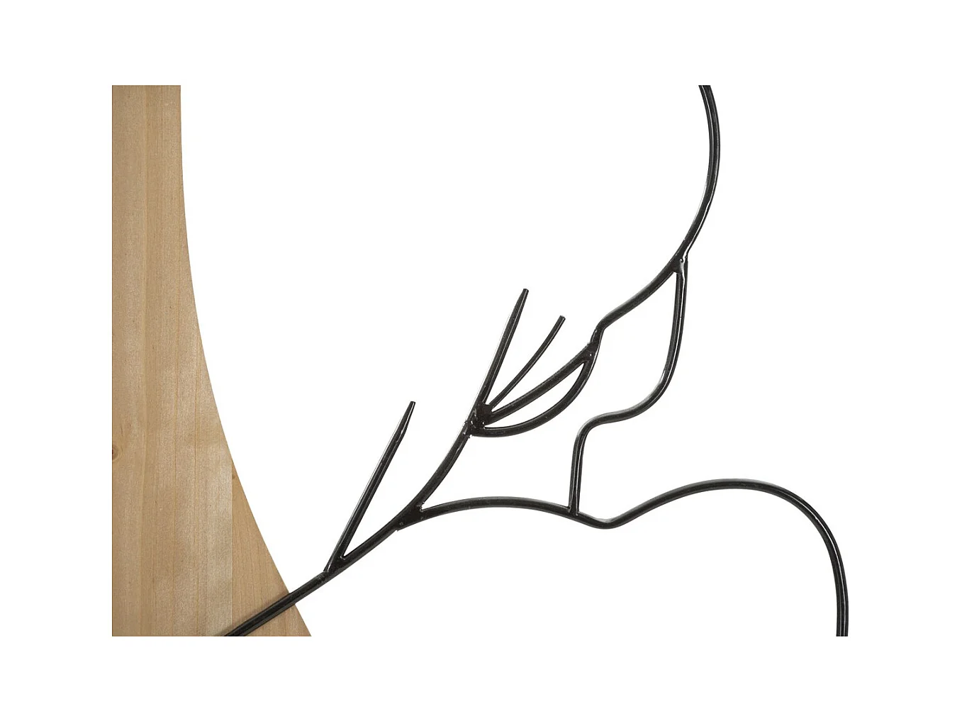 Decoração em Metal e Madeira Mulher, Castanho, 60x2x90 cm, Epikasa