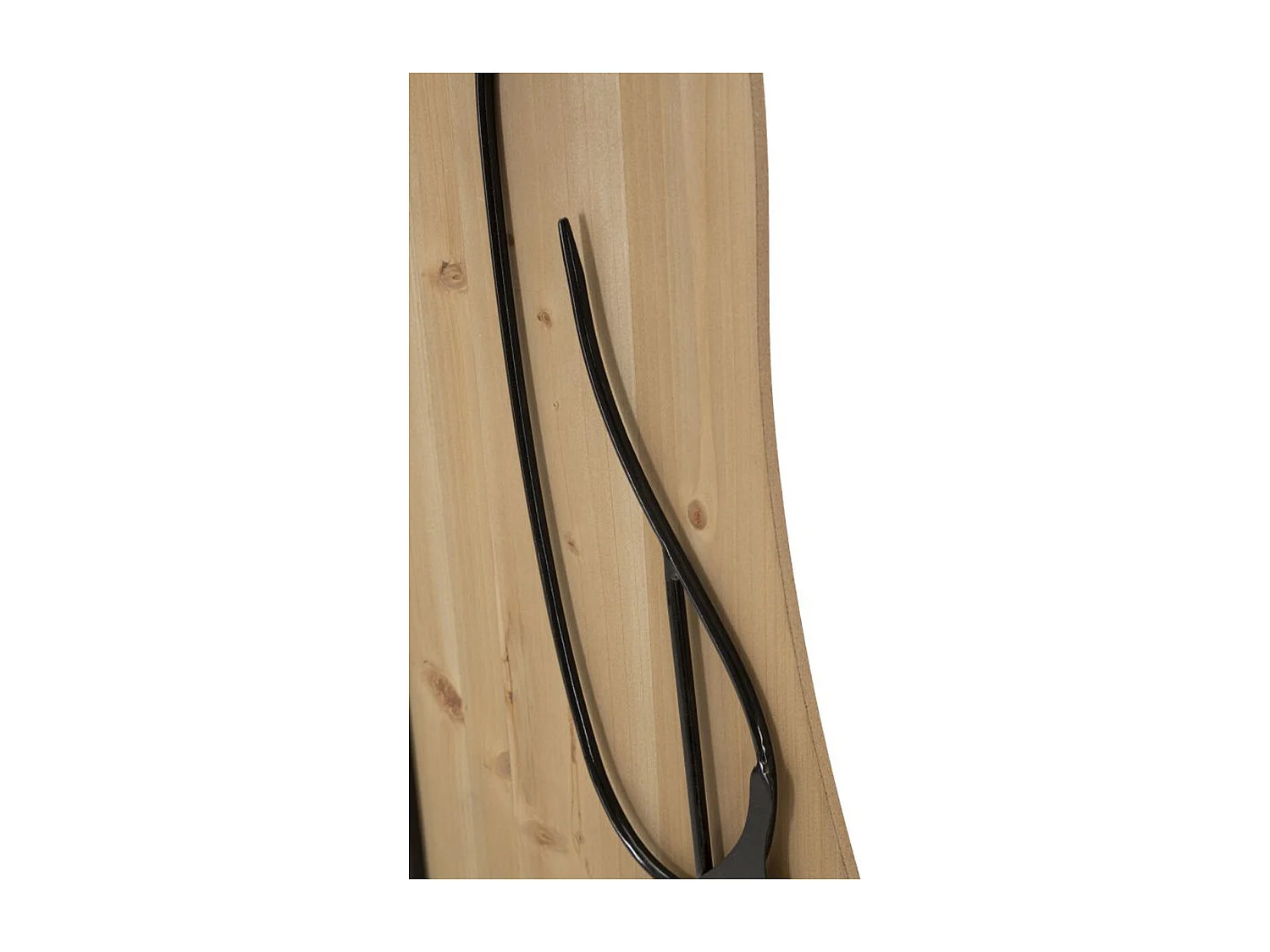 Dekoracja z Metalu i Drewna Kobieta, Brązowy, 60x2x90 cm, Seven Design