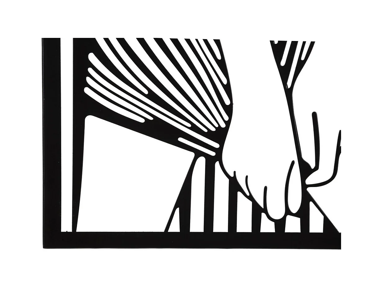 Dekoracja Metalowa Ciała 2, Czarny, 40x1,3x60 cm, Epikasa