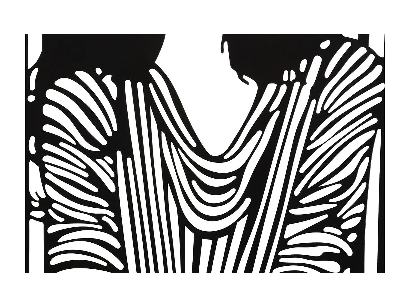 Décoration en Métal Corps 2, Noir, 40x1,3x60 cm, Seven Design