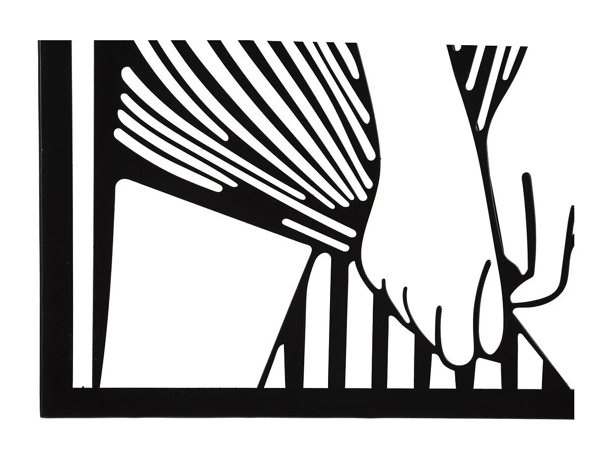 Décoration en Métal Corps 2, Noir, 40x1,3x60 cm, Seven Design