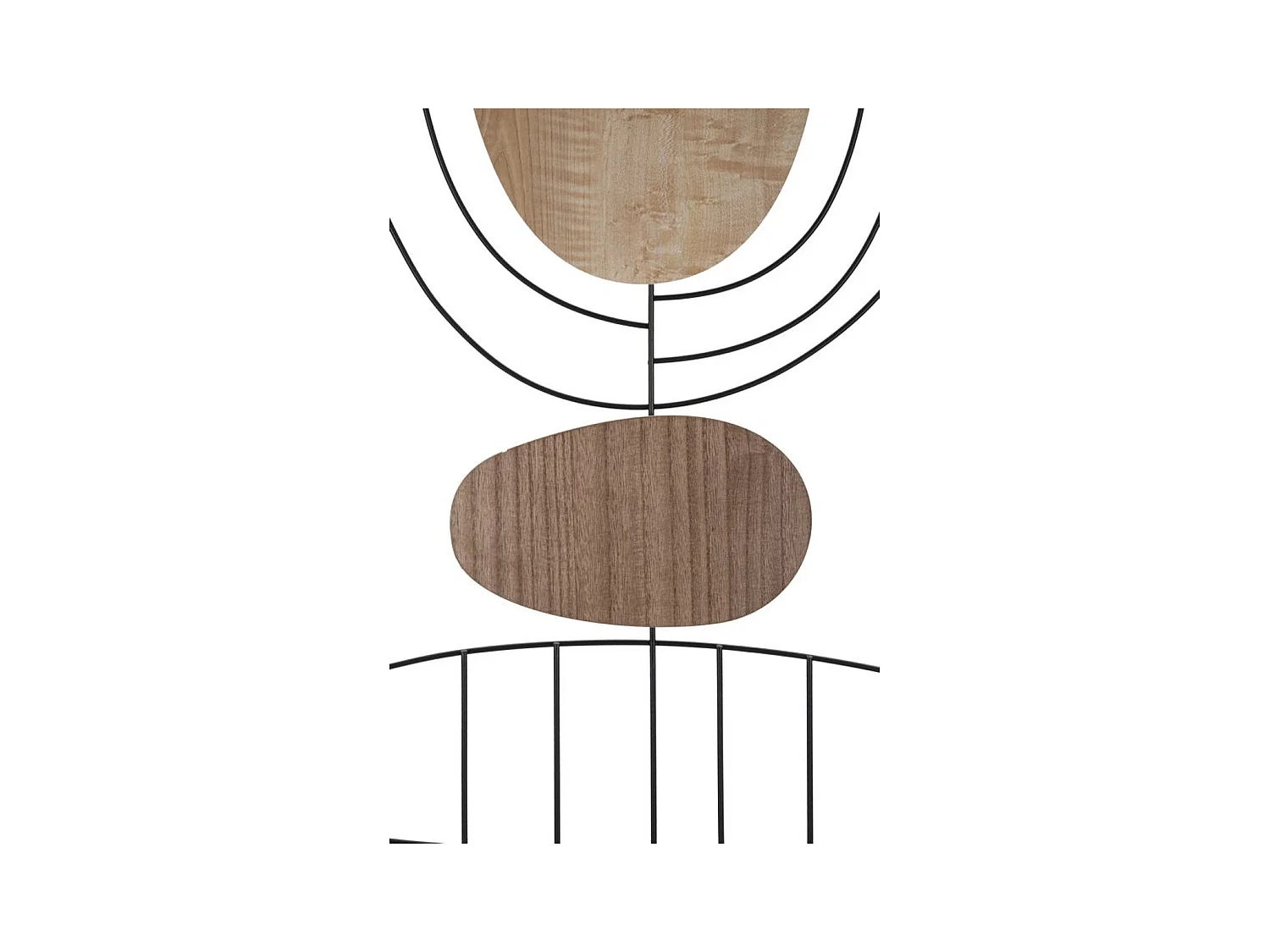 Dekoracja z Metalu i Drewna Geometryczny 8, Wielokolorowy, 60x2x80 cm, Epikasa