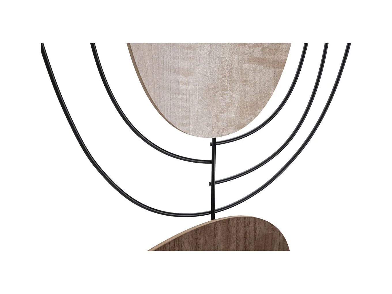 Dekoracja z Metalu i Drewna Geometryczny 8, Wielokolorowy, 60x2x80 cm, Epikasa