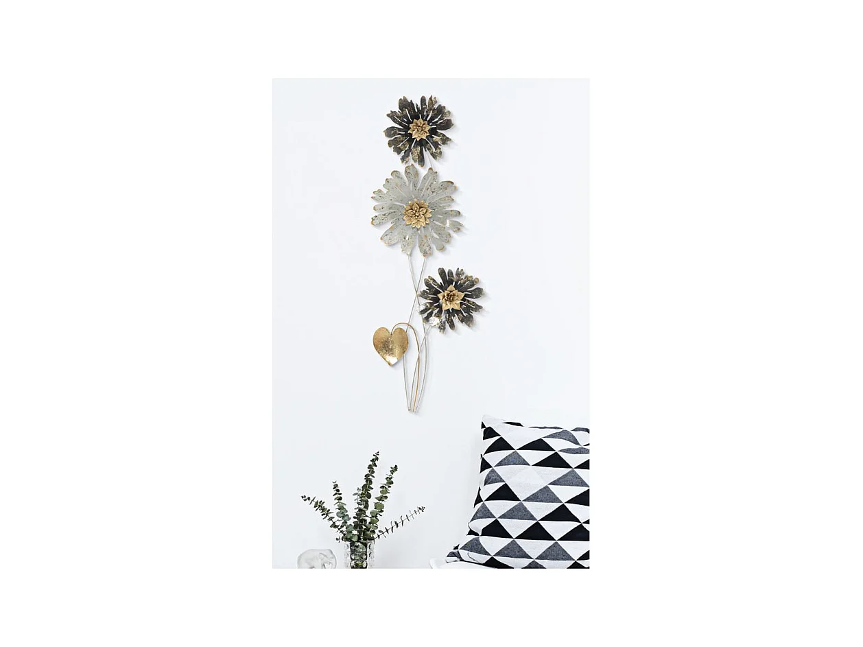 3D Metalen Decoratie Bloemen 42, Veelkleurig, 35x5,5x88 cm, Epikasa