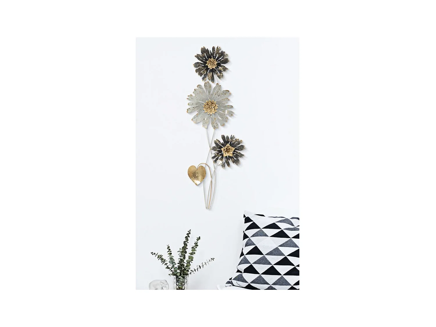 3D Metalen Decoratie Bloemen 42, Veelkleurig, 35x5,5x88 cm, Epikasa