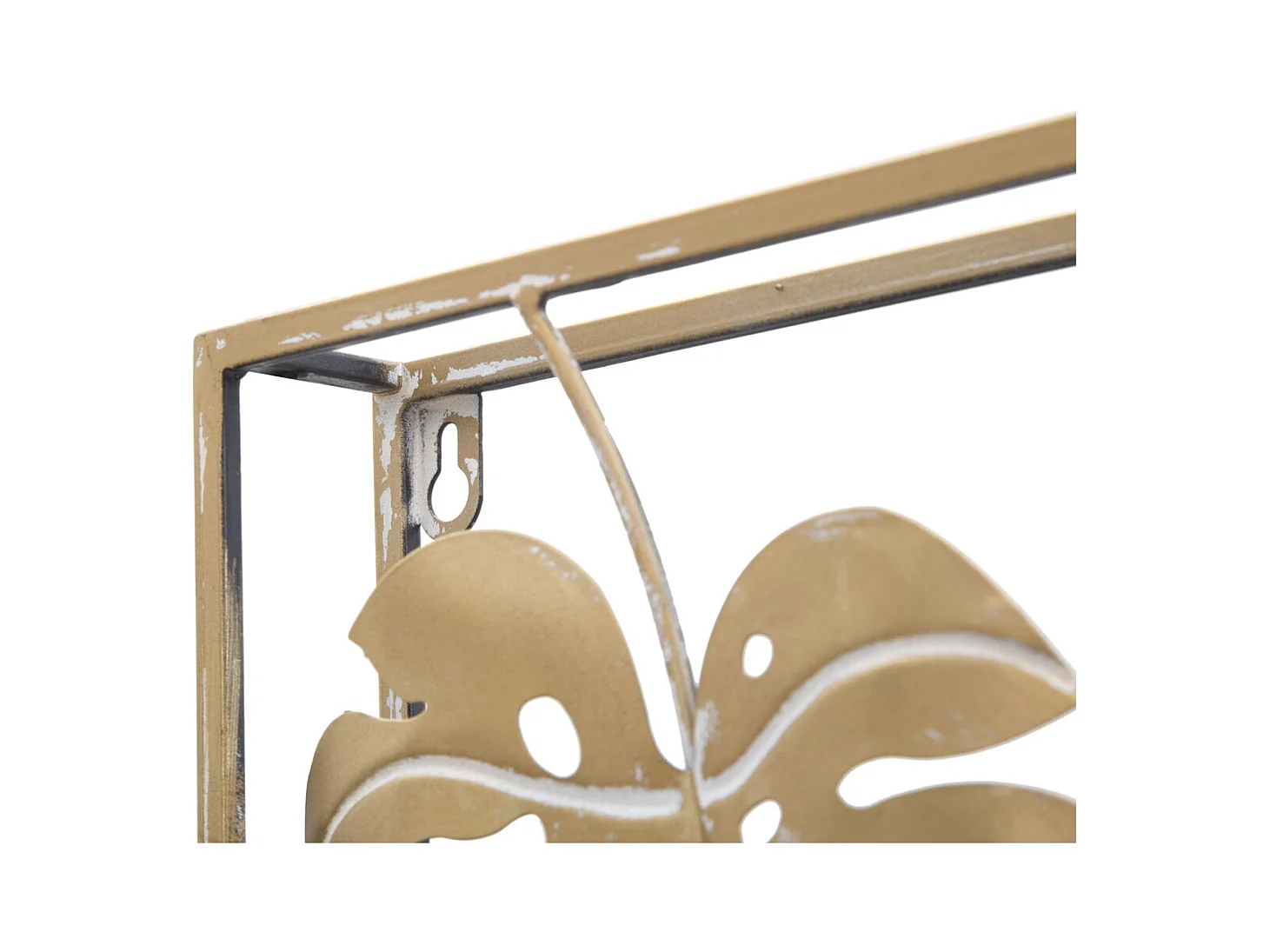 3D Metalen Decoratie Blad 20, Goud, 60x6,5x80 cm, Epikasa