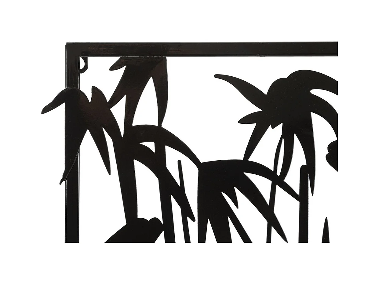 Dekoracja z Metalu i Drewna Bambus, Brązowy, 58x2x80 cm, Epikasa