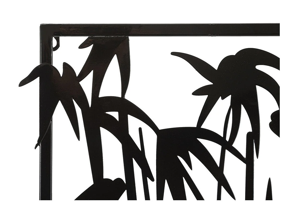 Décoration en Métal et Bois Bambou, Marron, 58x2x80 cm, Seven Design