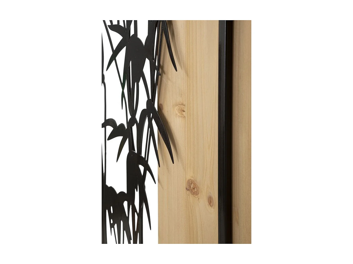 Décoration en Métal et Bois Bambou, Marron, 58x2x80 cm, Seven Design