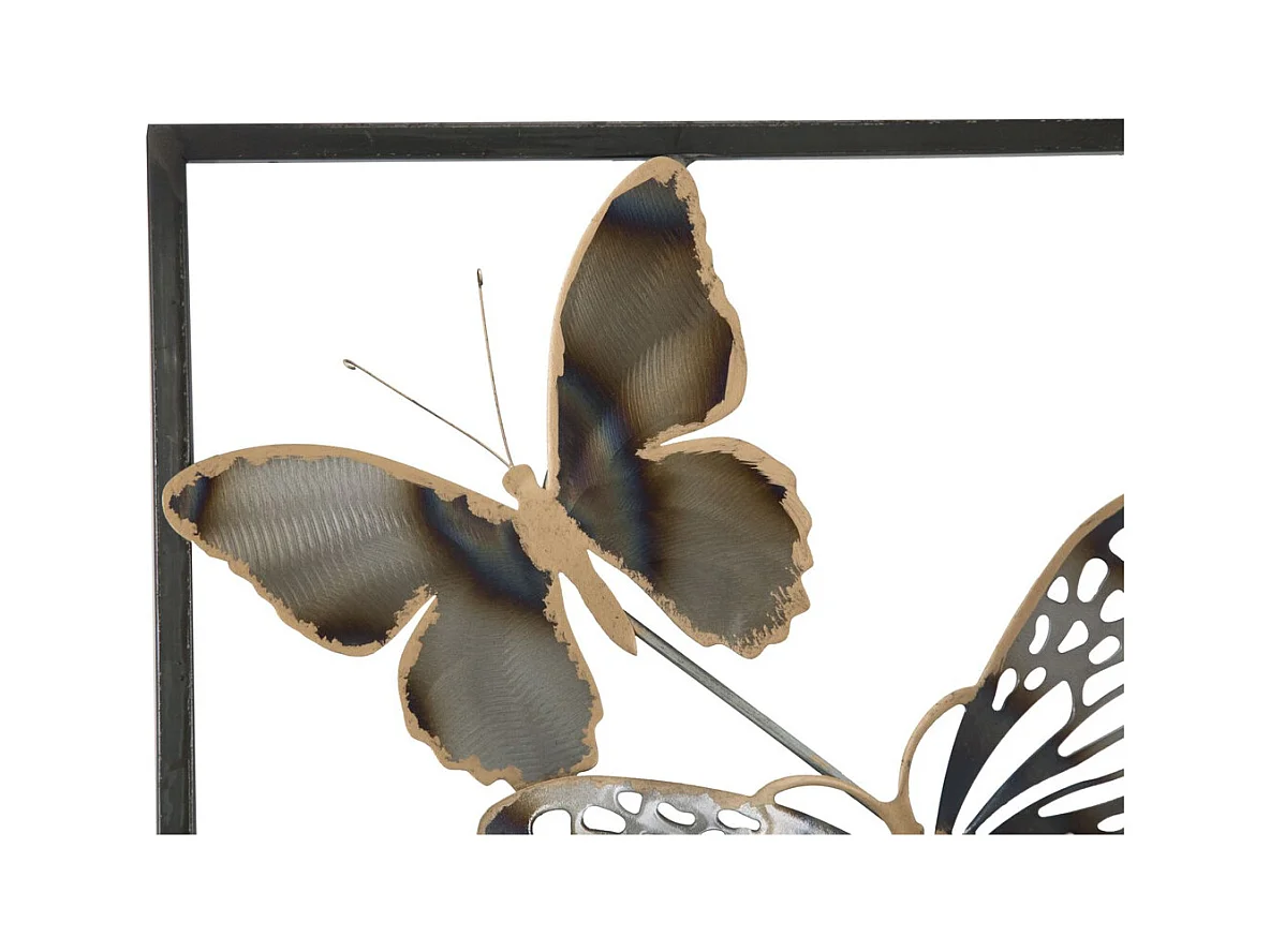 Décoration 3D en Métal Papillon 10, Noir, 31x2,5x90 cm, Seven Design