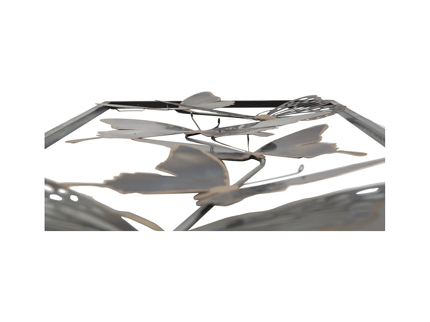 Décoration 3D en Métal Papillon 10, Noir, 31x2,5x90 cm, Seven Design