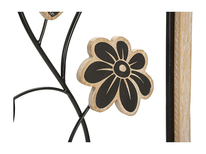 3D Metalen Decoratie Bloemen 45, Bruin, 30x2,5x60 cm, Epikasa