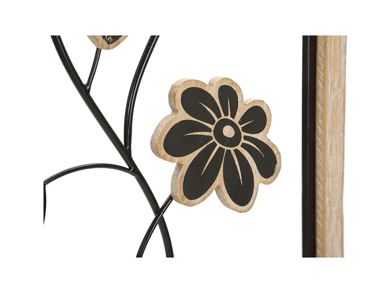 Metalowa Dekoracja 3D Kwiaty 45, Brązowy, 30x2,5x60 cm, Epikasa