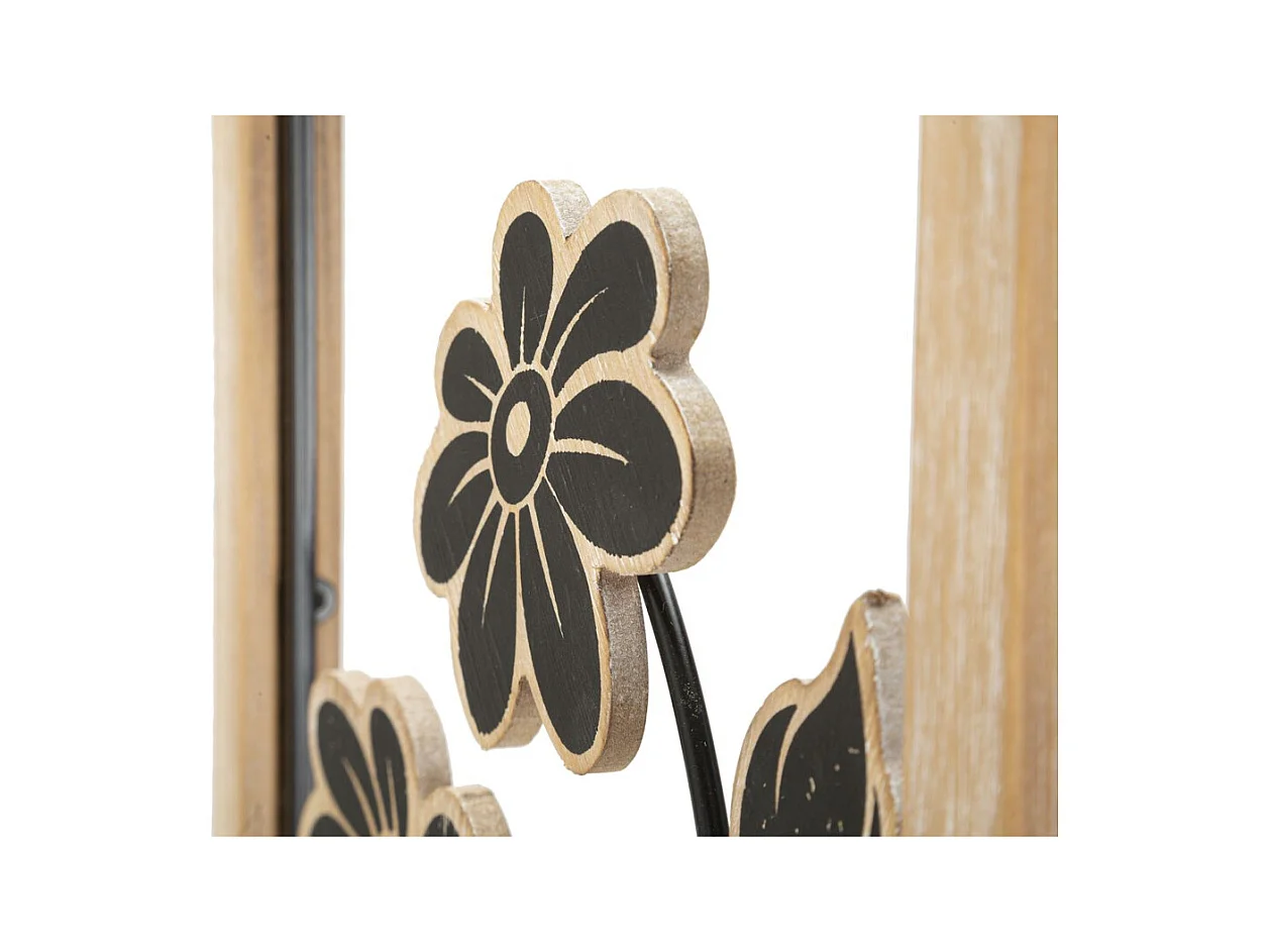 Metalowa Dekoracja 3D Kwiaty 45, Brązowy, 30x2,5x60 cm, Epikasa