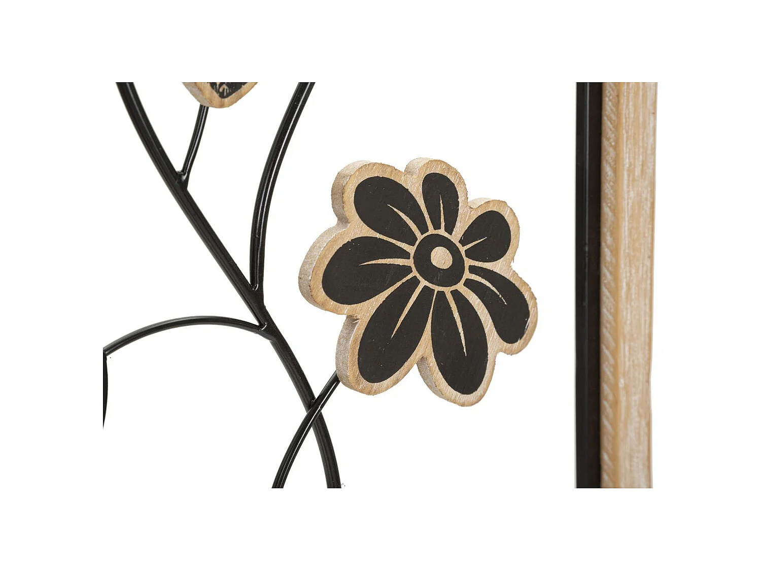 Décoration 3D en Métal Fleurs 45, Marron, 30x2,5x60 cm, Epikasa