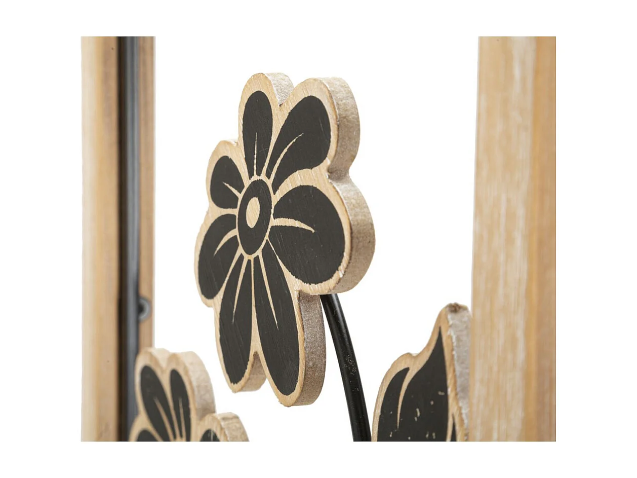 Metalowa Dekoracja 3D Kwiaty 45, Brązowy, 30x2,5x60 cm, Seven Design