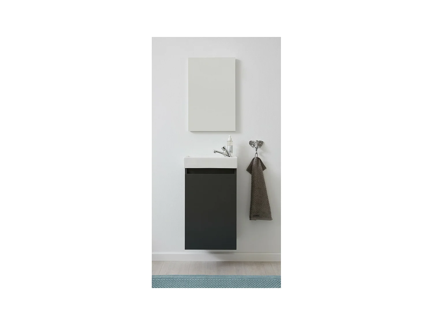 Ensemble de Meubles de Salle de Bain Champ, Gris, 39x21x60 cm, Seven Design