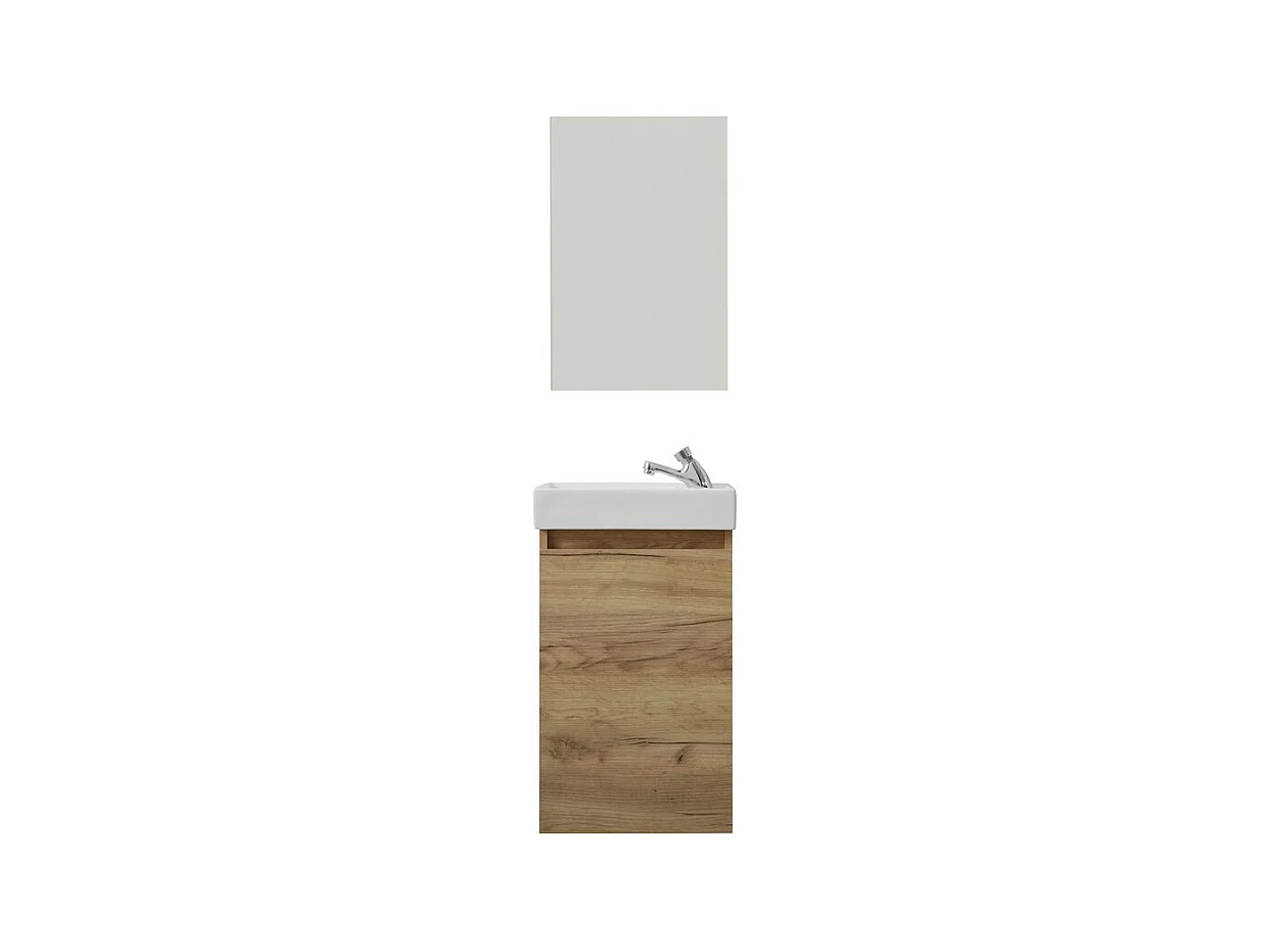 Ensemble de Meubles de Salle de Bain Champ, Marron, 39x21x60 cm, Seven Design