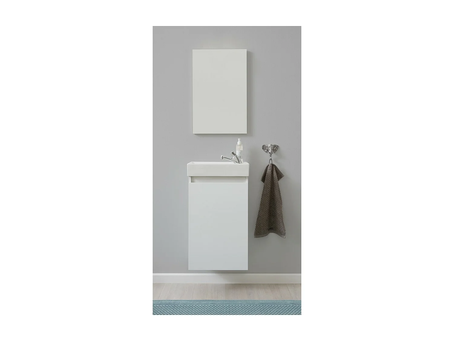 Ensemble de Meubles de Salle de Bain Champ, Blanc, 39x21x60 cm, Seven Design