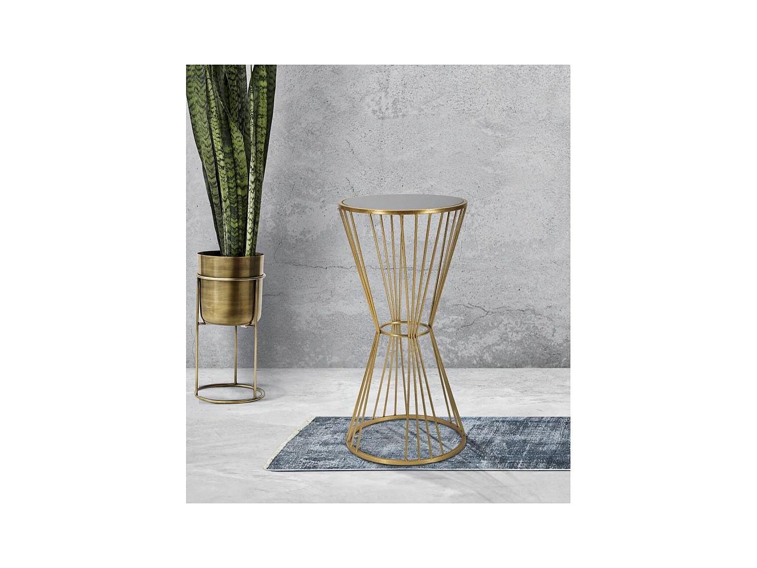 Mesa MF590, Ouro, 40x40x80 cm, Epikasa