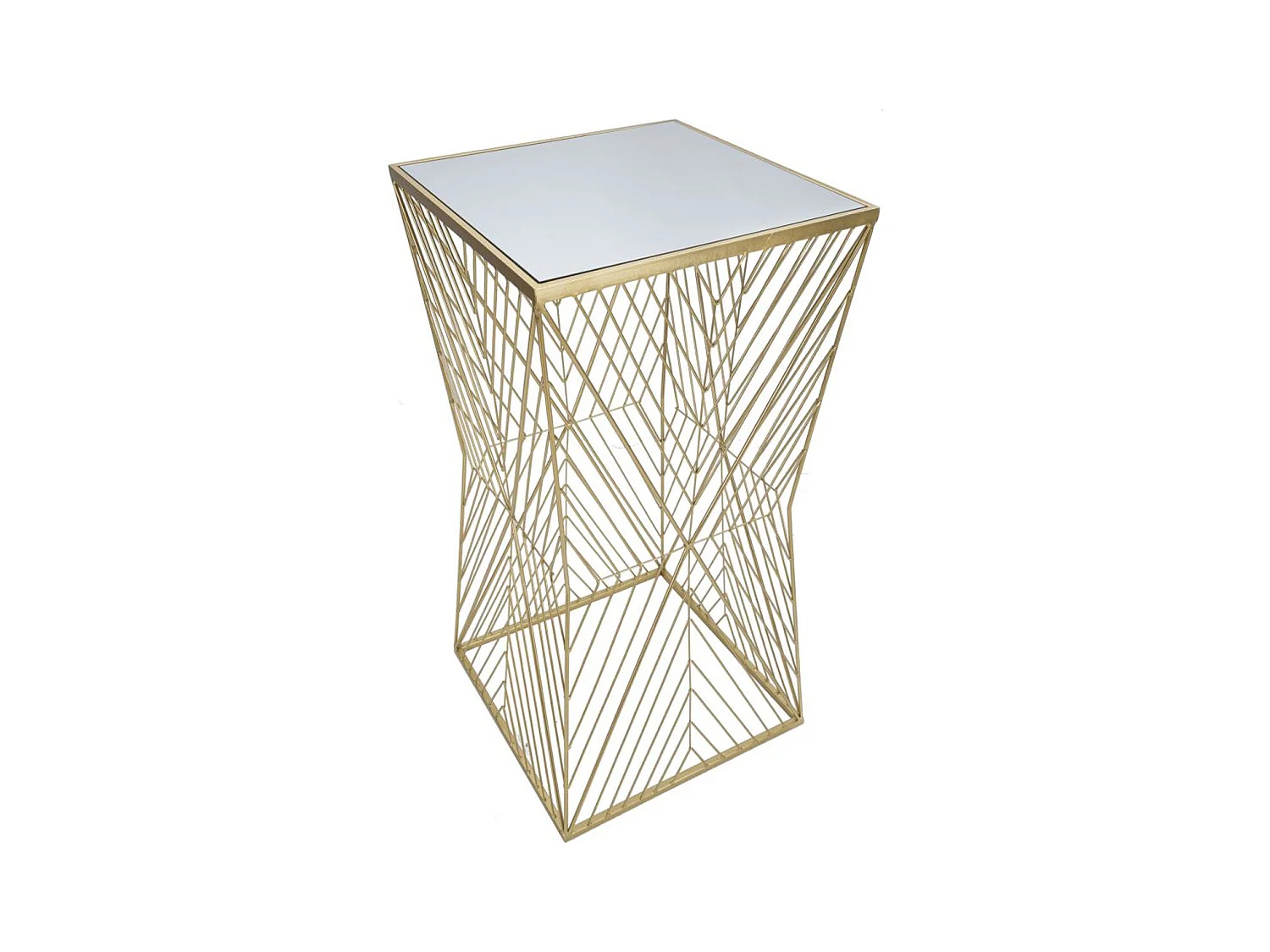 Tavolo MF594, Oro, 50x50x100 cm, Epikasa