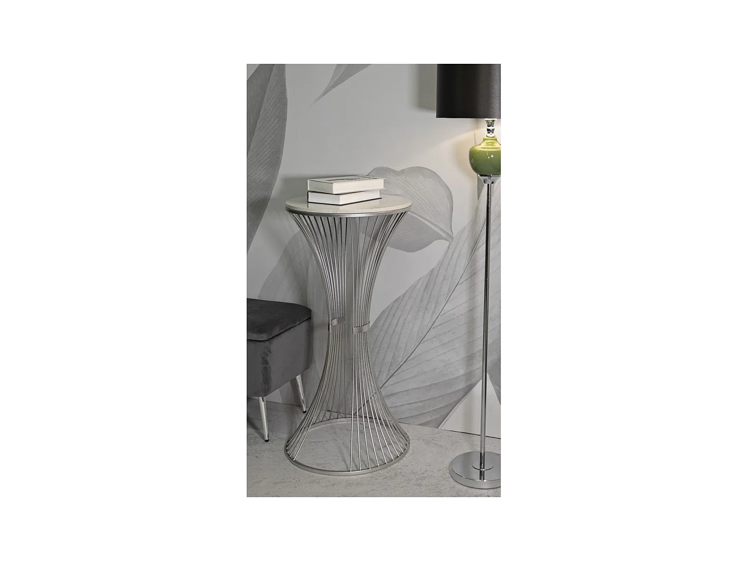 Tavolo MF581, Argento, 50x50x100 cm, Epikasa