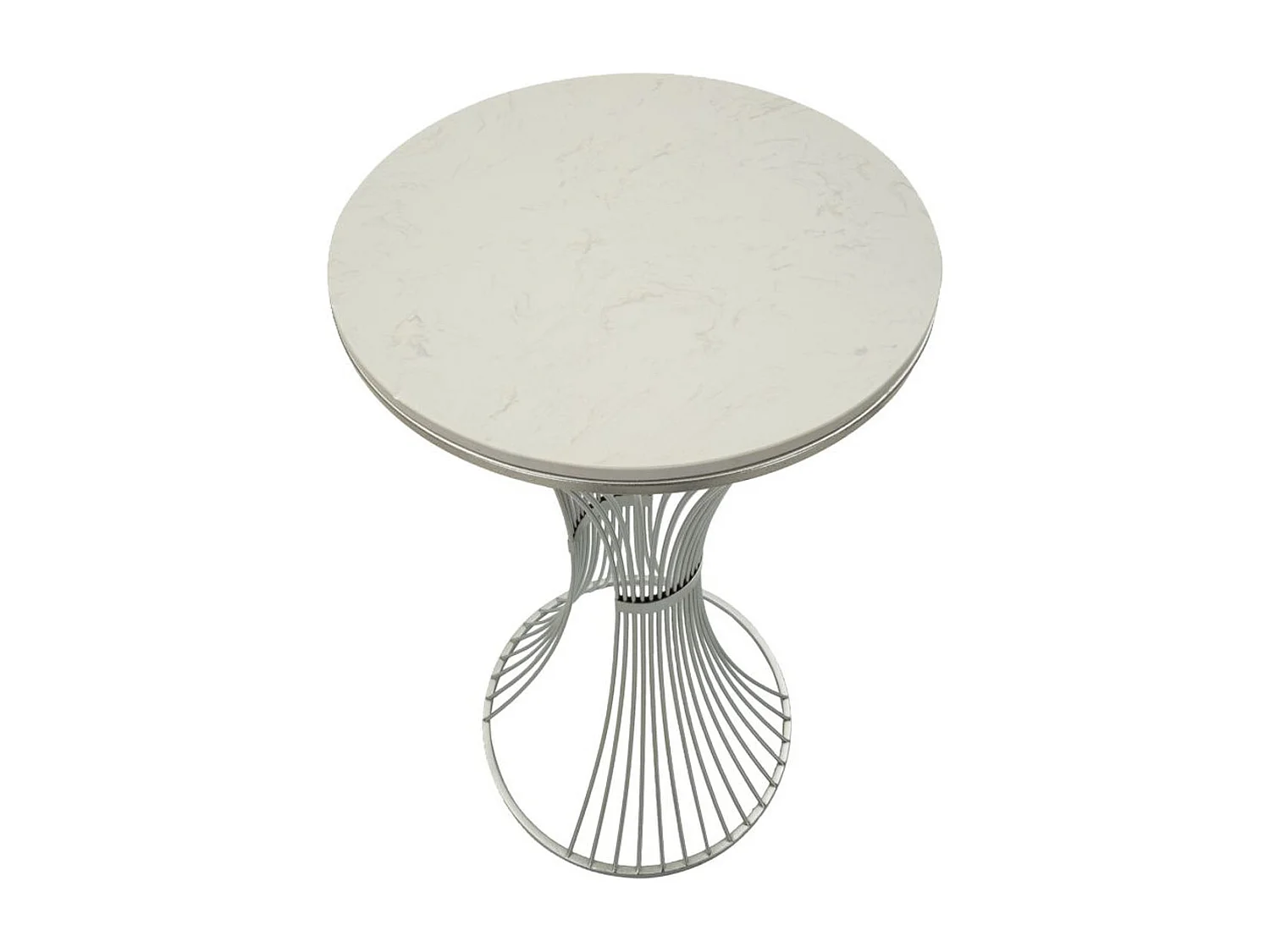 Table à Manger MF581, Argent, 50x50x100 cm, Epikasa