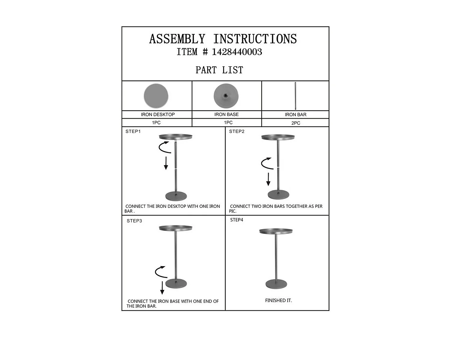 Tavolo MF579, Oro, 41x41x80 cm, Epikasa