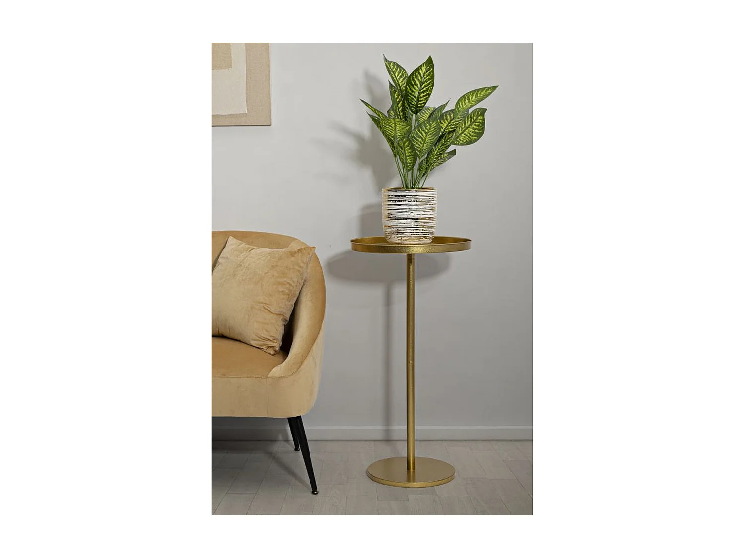 Mesa MF579, Ouro, 41x41x80 cm, Epikasa