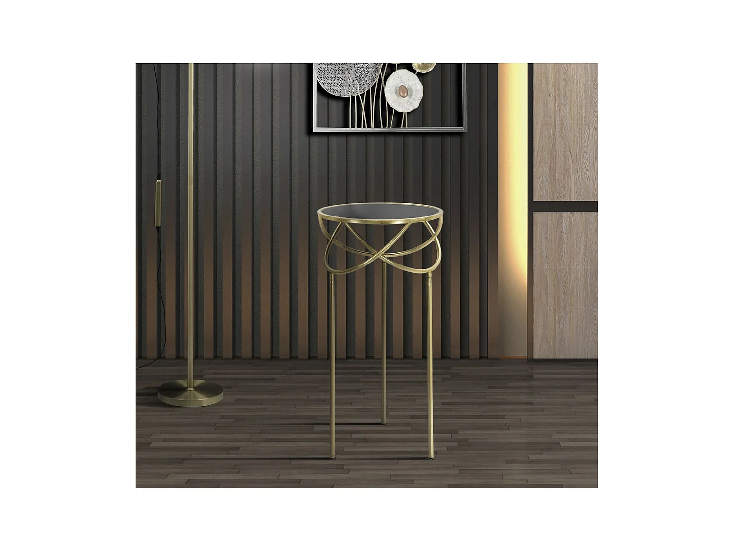 Mesa MF593, Ouro, 40x40x80 cm, Epikasa