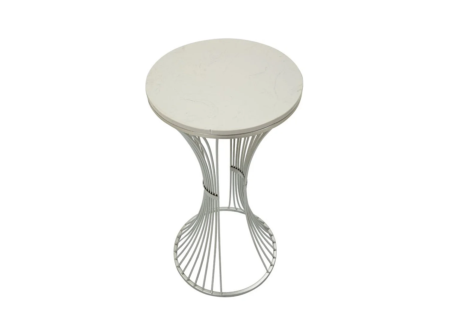 Stolik MF582, Srebrny, 40x40x79 cm, Epikasa