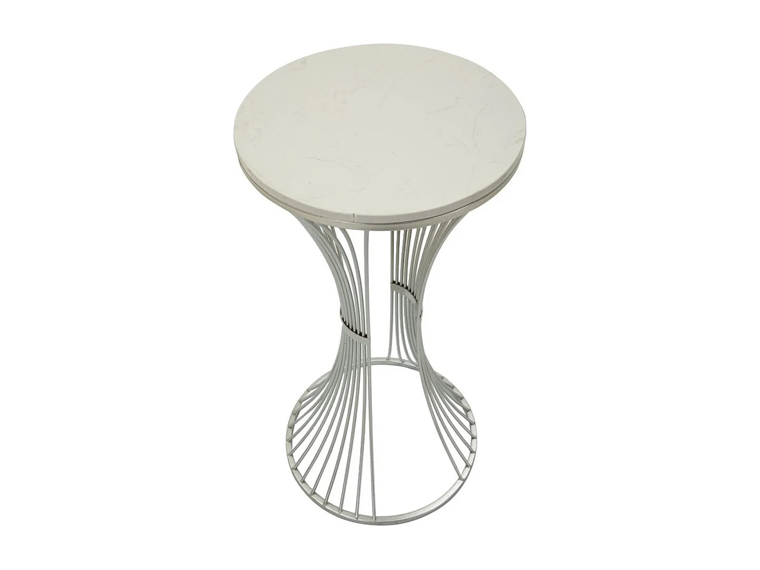 Stolik Kawowy MF582, Srebrny, 40x40x79 cm, Seven Design